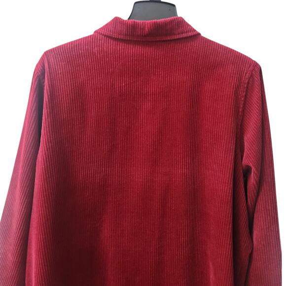 Willow Lane Red Corduroy Shacket Size 1X - Picture 5 of 13